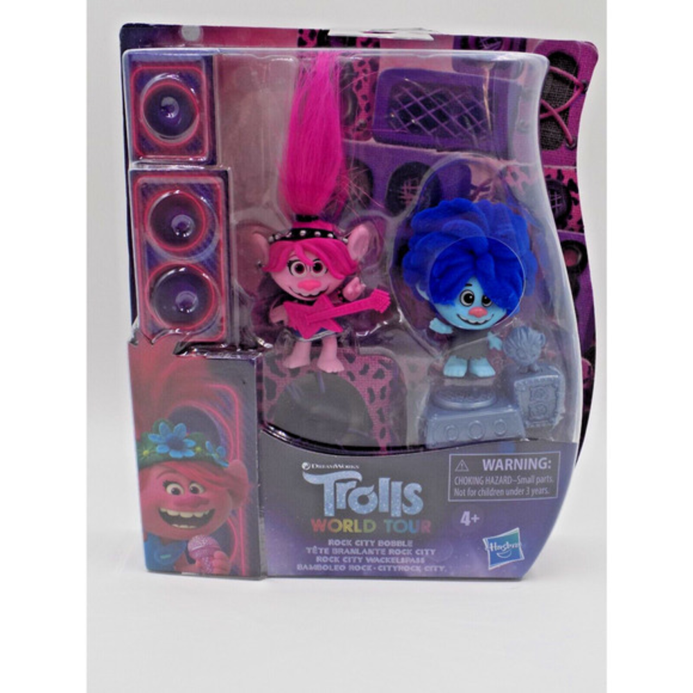 Hasbro DreamWorks Trolls World Tour Rock‎ City Bobble Figures Poppy E8581/E7955